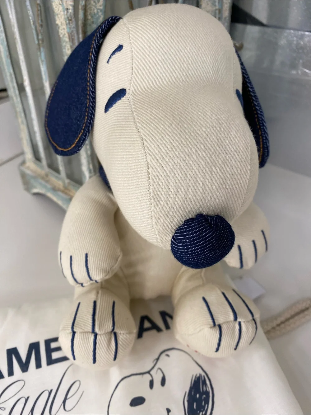 American Eagle Outfitters x Snoopy Dog Toy denim fabric